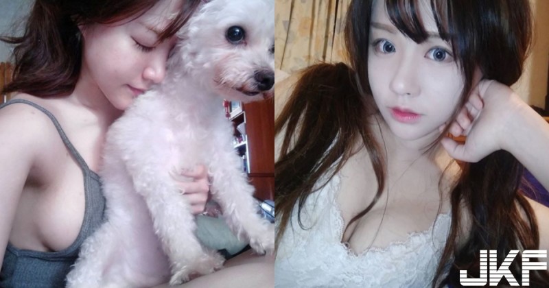 【WPT扑克】放開那隻狗！「白嫩大奶萌妹」奶壓幼犬，「側乳爆發」渾圓形狀讓人大流口水！