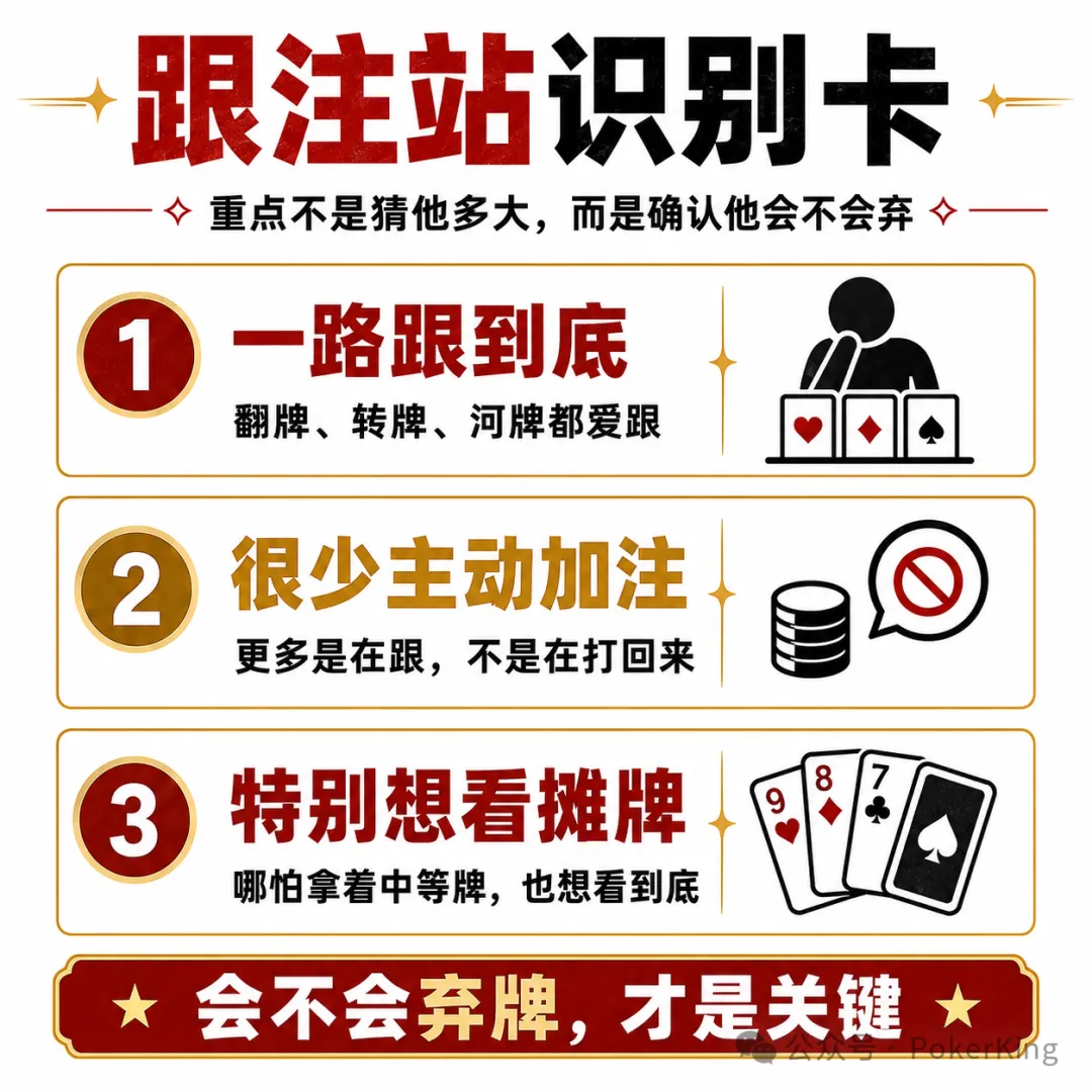 【WPT扑克】面对“跟注站”，别再讲复杂故事了：三条调整让你少吃亏