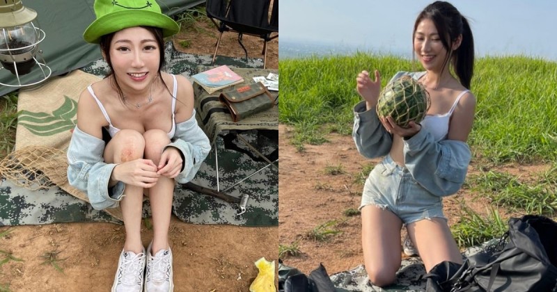 【WPT扑克】台中鐵砧山露營驚見「吊帶爆乳妹」，燦爛笑容和窈窕身材讓人心動！