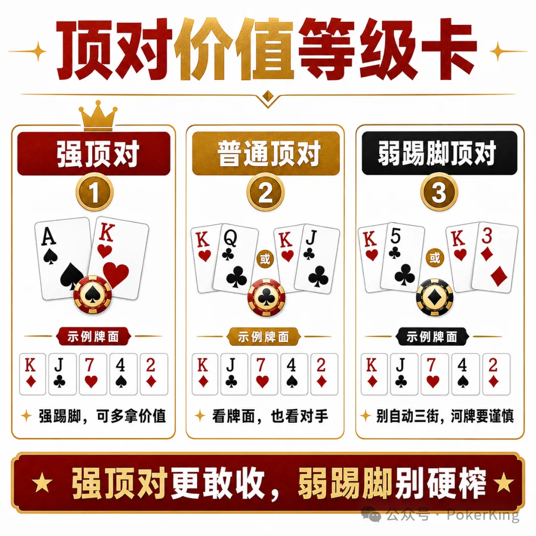 【WPT扑克】中了顶对,到底该下几条街?别一把就软了