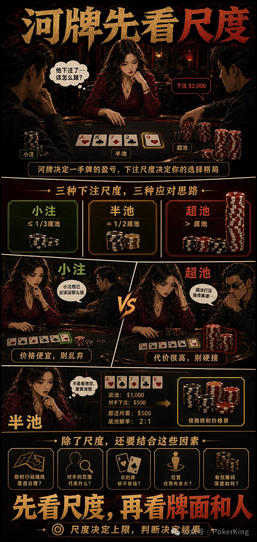 【WPT扑克】河牌下注尺度的秘密:小注别乱弃,半池看路线,超池先敬三分