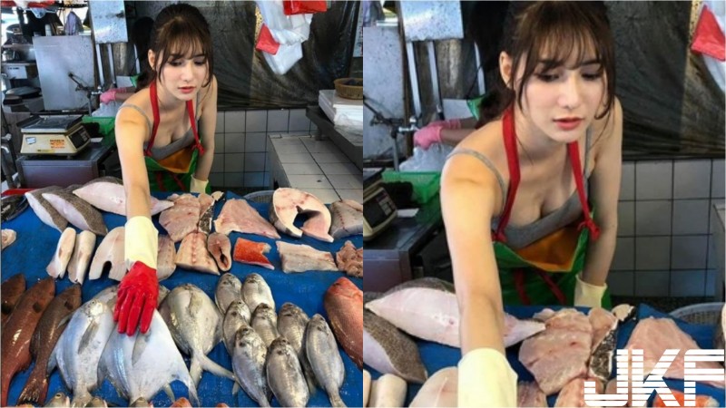 【WPT扑克】捕獲超正「魚販正妹」 劉芃芃，低胸背心大露深溝 真的是市場最美風景…