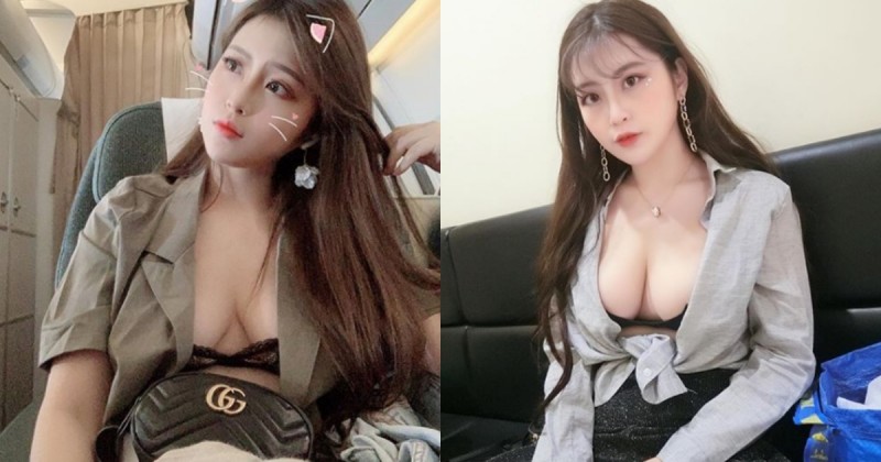 【WPT扑克】正妹「ω型奶」開中路搭飛機，全體空服員忍不住來回參觀好多次！