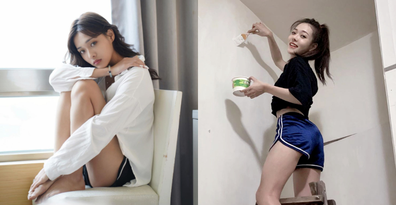 【WPT扑克】甜美女孩「唐羽玥Yuyue」高踩梯子挺出翹臀，若隱若現的美腿根部讓人想法超大膽！